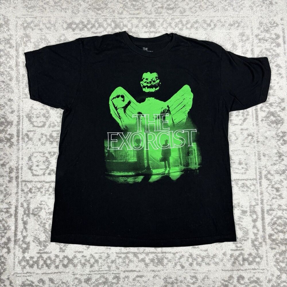The Exorcist T Shirt Pazuzu Green Statue Priest Graphic T Shirt Size XL